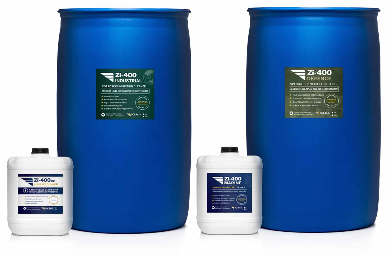 Zi-400 Corrosion Inhibiting Cleaning Product Range