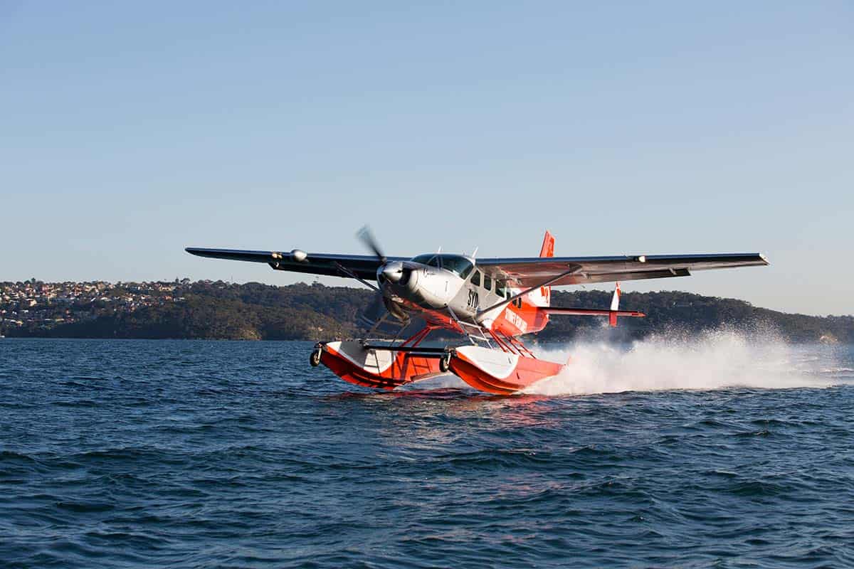 Sydney Seaplanes Zi-400 Testimonial SXF Take Off Front View